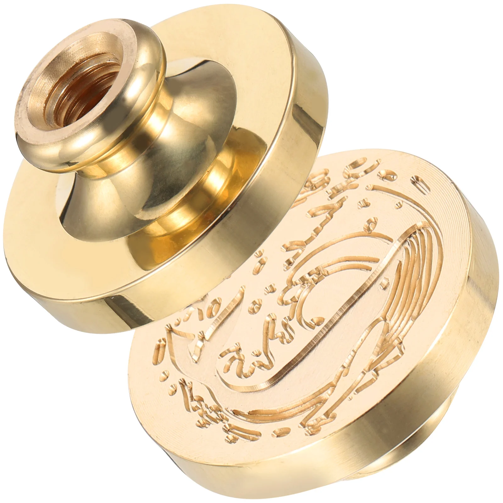 

2 Pcs Copper Wax Seal Stamps for Envelope Decoration Creative Pattern Ideal DIY Crafts Gifts Letter Sealing Metal Stamp