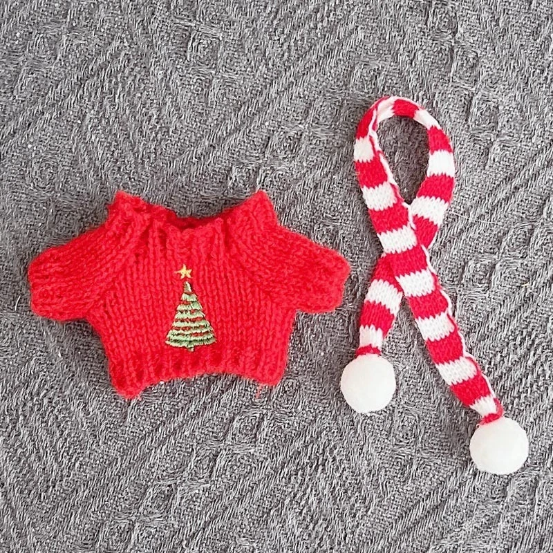 17 سنتيمتر لطيف البسيطة أفخم دمية الملابس الزي اكسسوارات لكوريا Kpop Exo Labubu المعبود الدمى عيد الميلاد محبوك سترة طفل هدية #1