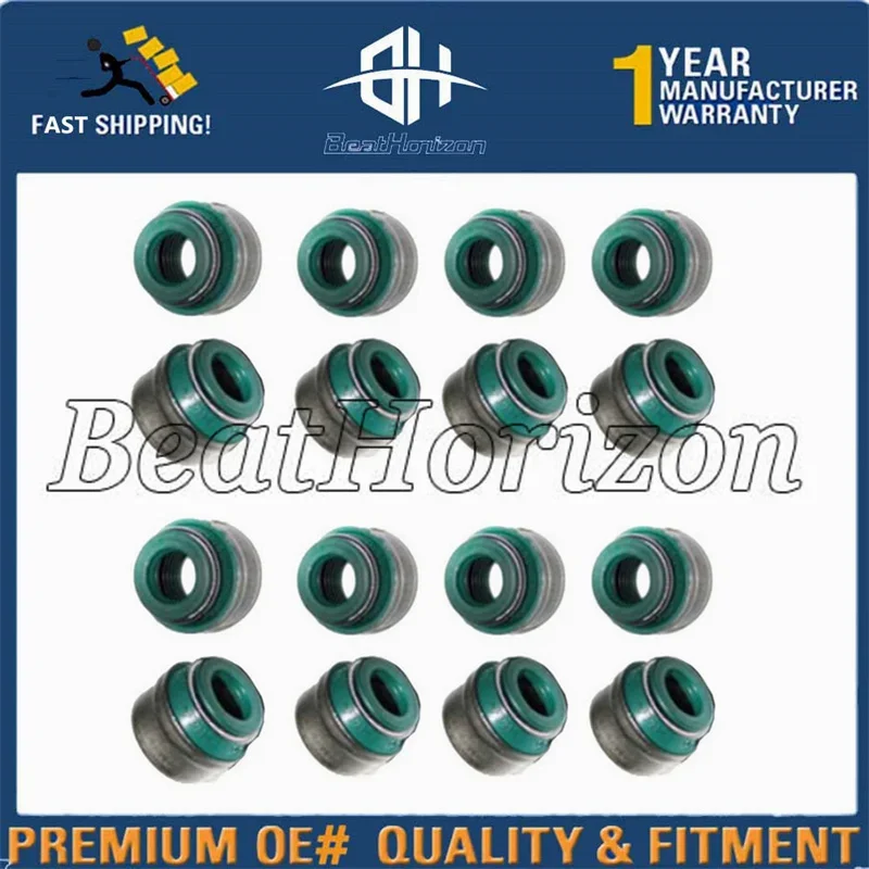 Brand New 16pcs Valve Stem Seal 6650530158 For Ssangyong Actyon Kyron Rexton Rodius Korando C