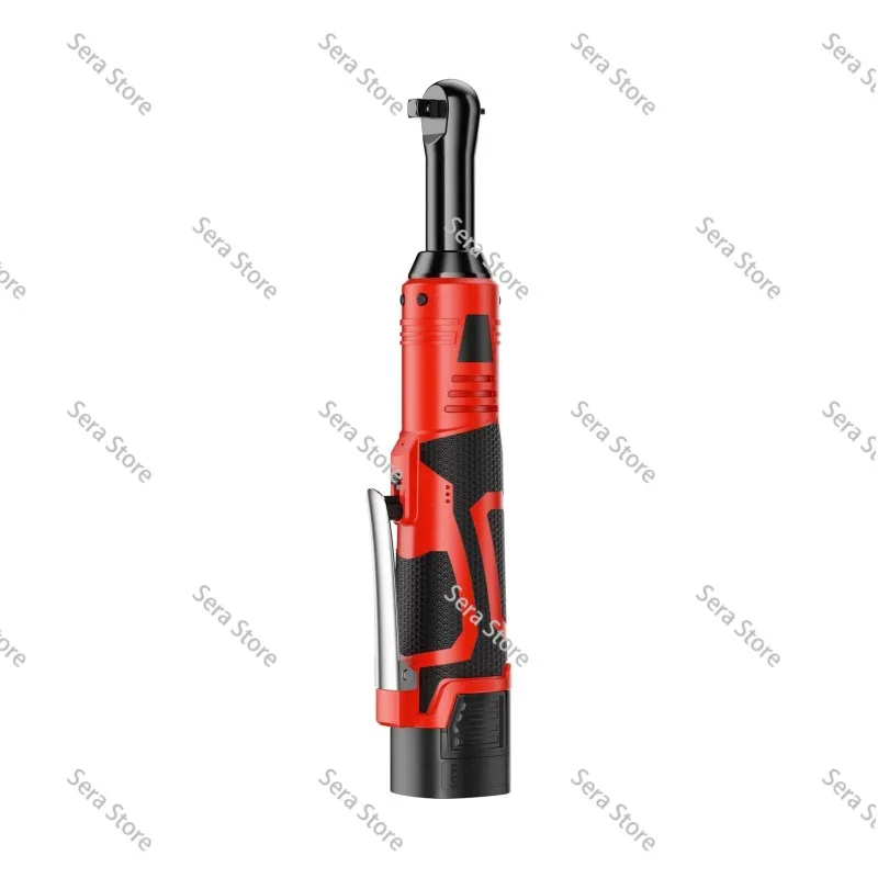 100N.m 18V Lithium Battery Rechargeable Electric Wrench Portable 3/8 Ratchet Wrench 90 Degree Power Tool Wrench Repair Tool