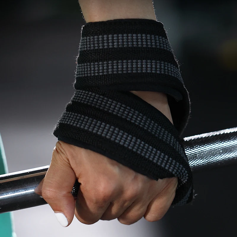 Anti Slip Silicone Rubber Figure 8 Word Padded Weightlifting Belts Cotton Deadlift Powerlifting Straps Pull-ups Bands