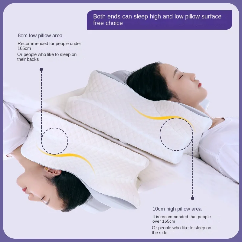 Memory Foam Cervical Pillow Ergonomic Orthopedic Neck Pain Pillow Slow Rebound Memory Cotton Butterfly Pillows For Sleeping