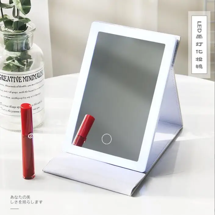 makeup backlit mirror light with natural white Ladies Makeup Light Adjustable Women Girls Rectangle Mirrors