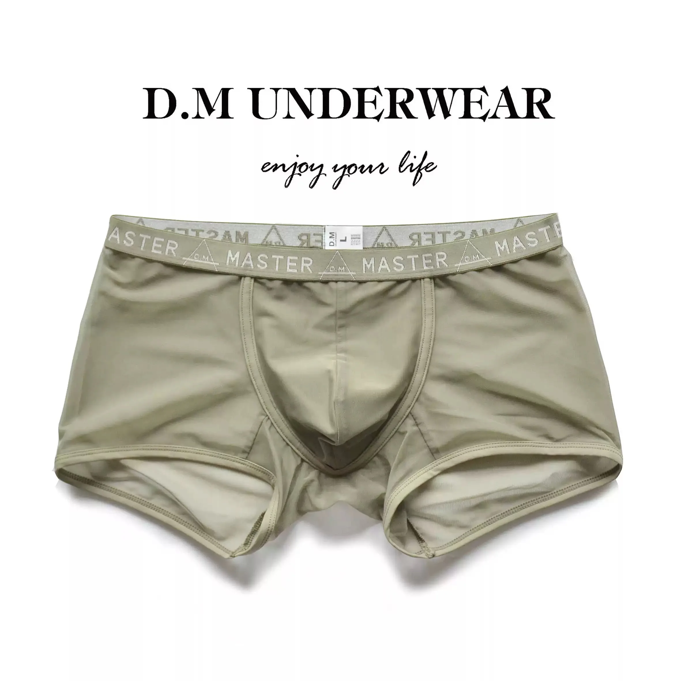 D. M Heren Boxers Met Lage Taille Platte Hoekkleurbroek Effen Kleur Vier Hoek Shorts Thuis Broek Podium Performance Broek