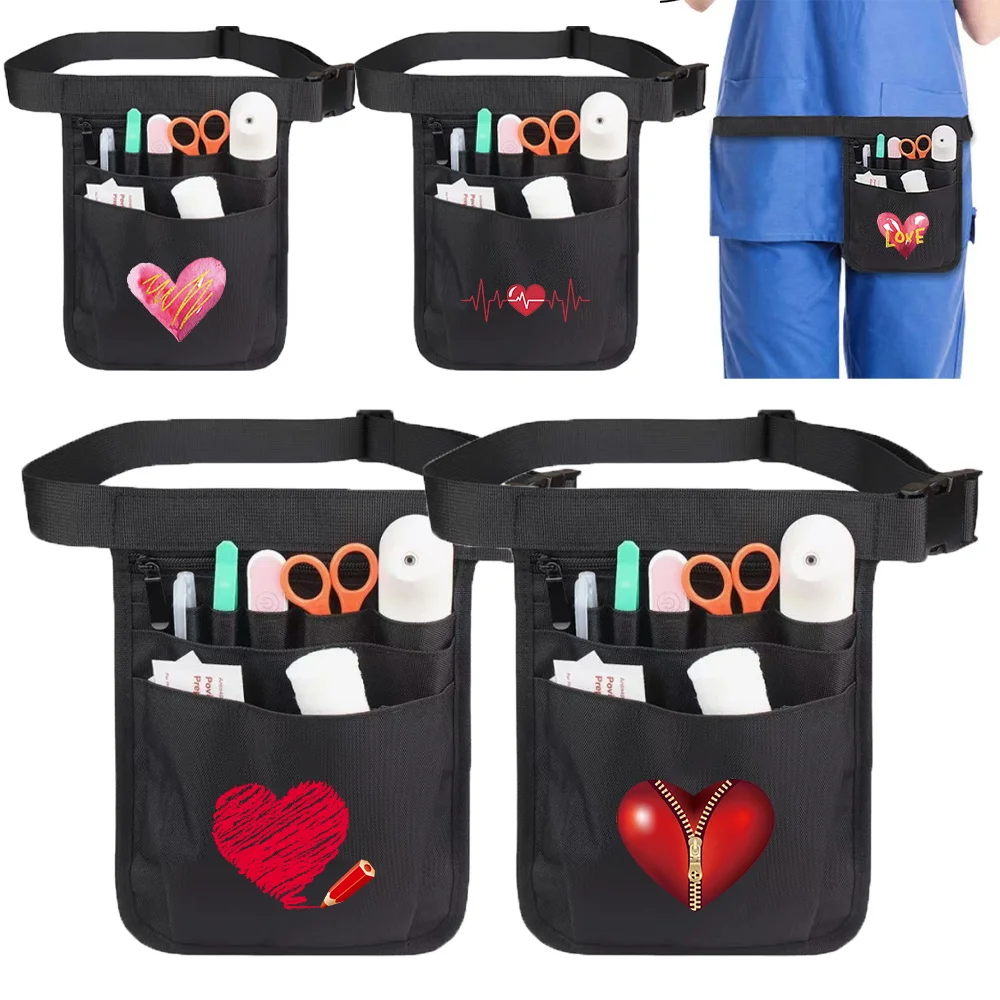 

Workout New Waist bag Traveling Running Wallets Waist Pack Love Printing Phone Bag Work Sport Accessories Nurse Waist Bags