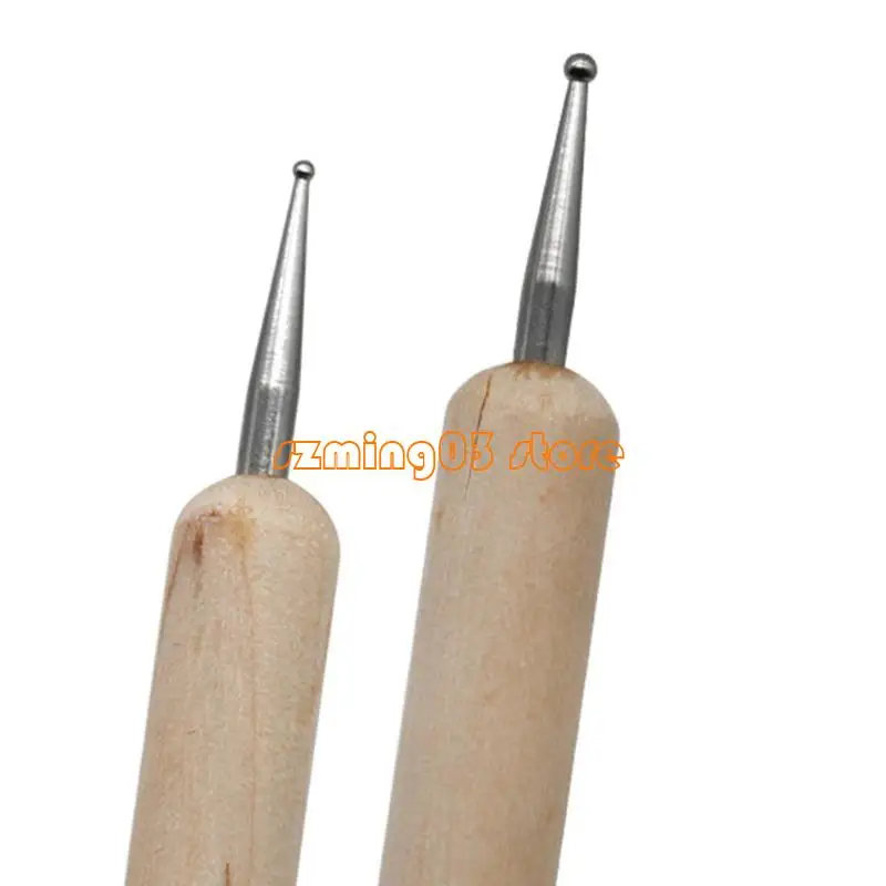 H9EC 5 PCs Nagelkunststift Doting Stift Keramikwerkzeug Ton -Skulptions -Modellierungswerkzeug