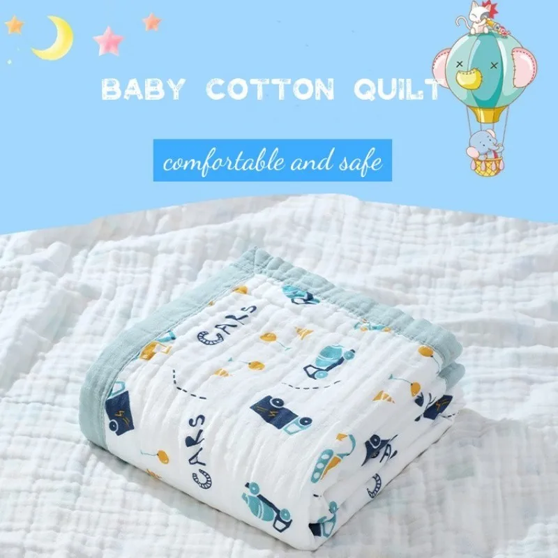 Baby Bath Towel 100% Cotton Blanket 6 Layers Newborn Baby Bathrobe Gauze Washcloth Child Robe Towel Sofa Blanket Nap Blanket