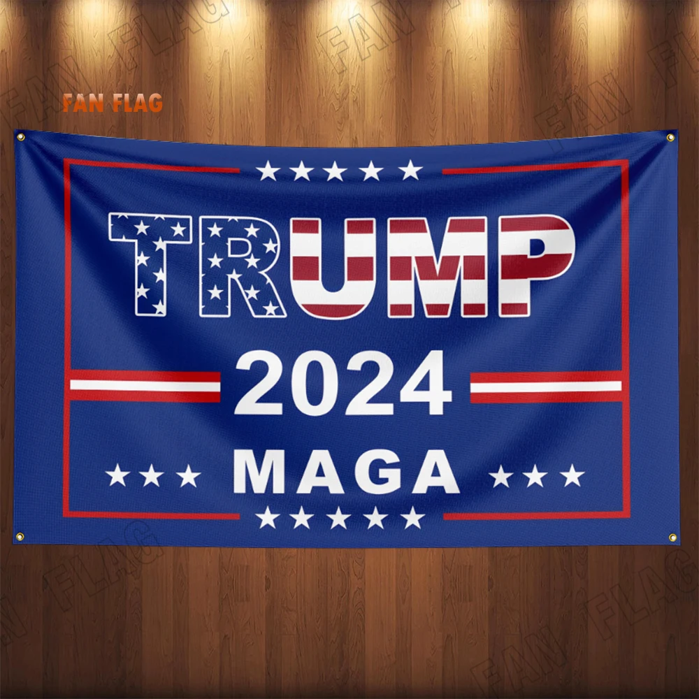 Donald Trump 2024 Flag Save America Again Make America Great Again Take America Back Banner Tapestry Poster Home decor