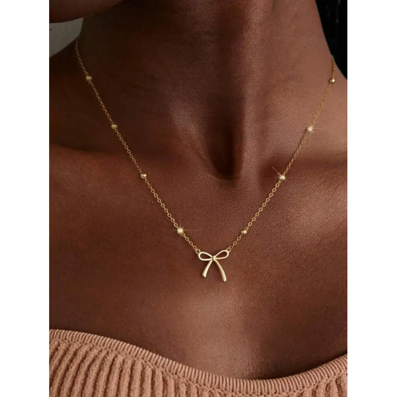 

O 61193 Knot Clavicle Chain Crossbody Women's Fashion Accessory Spring 2026 Knittedwear Other Details