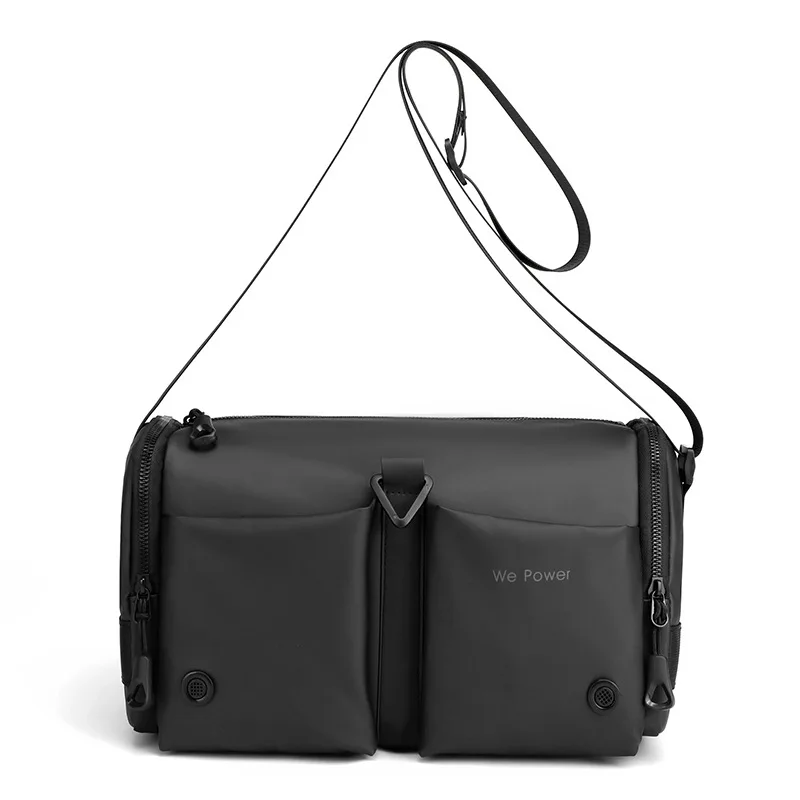 New Trendy Brand Shoulder Bag, Unisex Crossbody Bag, Simple Casual Bag, Functional Cycling and Commuting Bag, Water-Resistant Messenger Bag