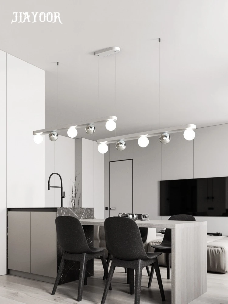 

Restaurant Pendant Light Nordic Light Luxury Home Kitchen Dining Table Spherical Straight Bar Desk Lamp Simple Modern Lighting
