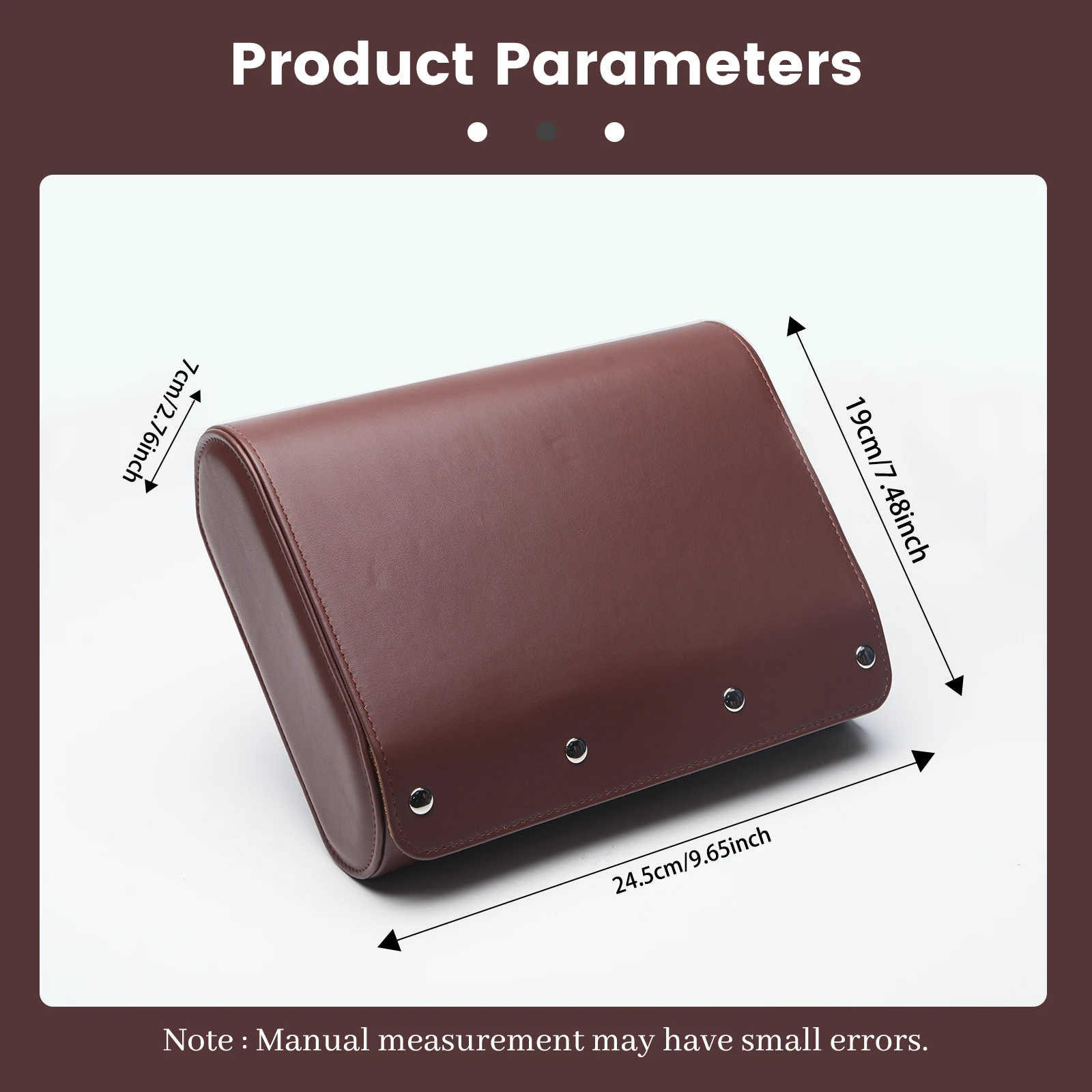 Watch Travel Case ,6 Slot Watch Roll Travel Case Organizer Display - PU Leather Watch Case - Watch Organizer for Men & Women
