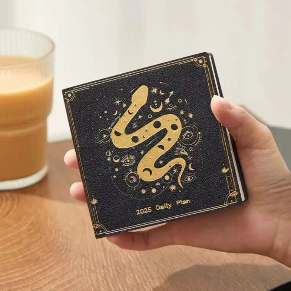 المحمولة الأفعى العام دفتر مربع الأفعى نمط دفتر ملاحظات بغلاف مُجلّد 180 ورقة/360 صفحة مذكرات جيب الجدول الزمني كتاب المدرسة/المكتب