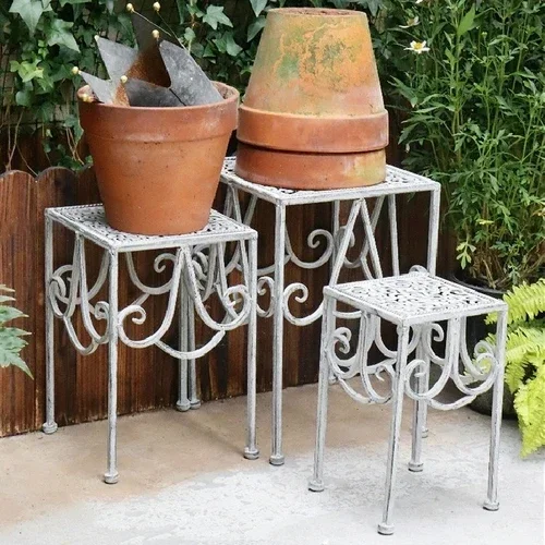 Hot SalesHot SalesFlower Rack, Outdoor Iron Balcony,floor To Ceiling Courtyard Garden,bonsai Rack,decoration,multi-layer Flower