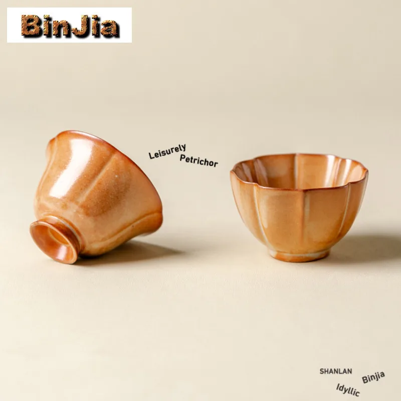 

80ml Wood-fired Porcelain Teacup Handmade Tea Bowl Water Jug Tea-tasting Meditation Cup Jianzhan Master Cups Cafes Collection