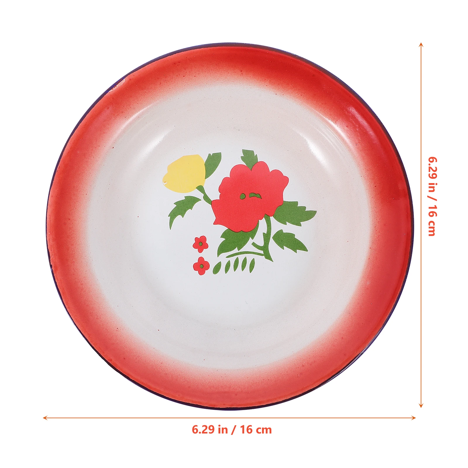 

3pcs Thickened Steamed Dish Enamel Plate Food Serving Vintage Snack Tray Practical Kitchen Tableware Barware