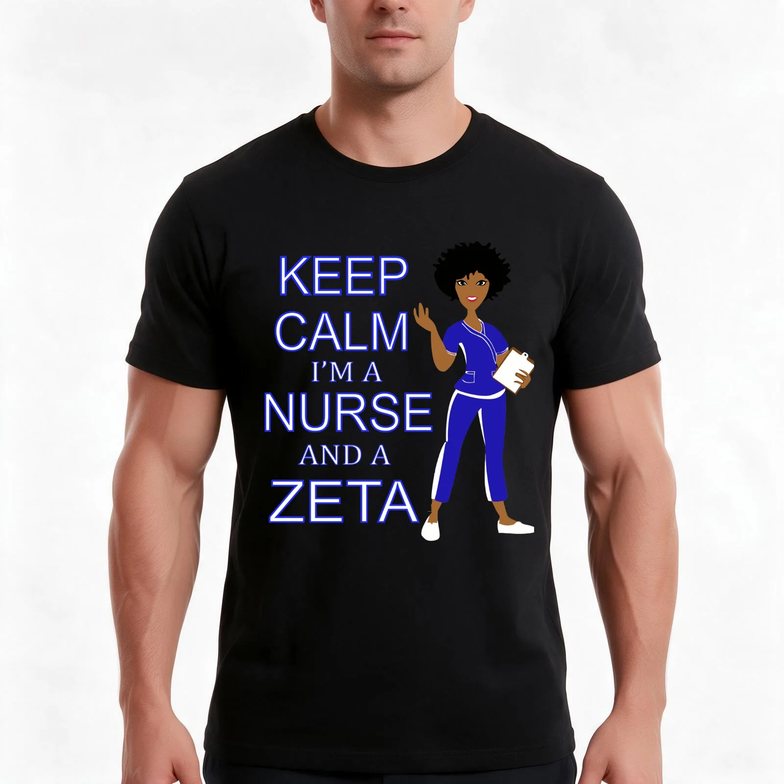 Keep Calm i'm a Nurse And A Zeta,Zeta Phi Beta 1920 - 2020 Dove T-Shirt, Summer Casual Cotton Tee, Oversized Streetwear Tops