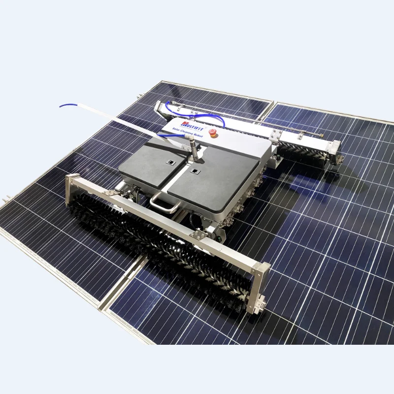 Solar Panel Cleaning Robot Automatic Panel Cleaning Machine Solar Pv Panel Cleaner with Water Washing Remote Control