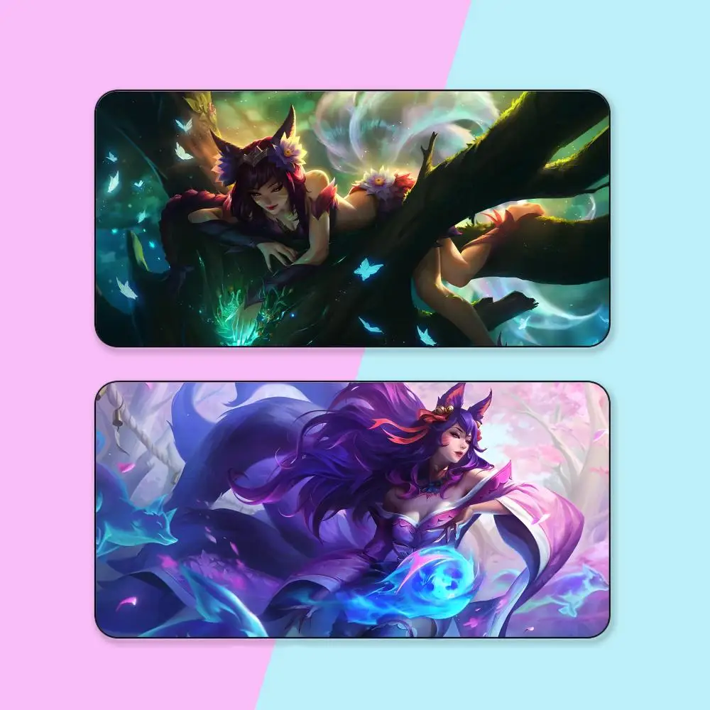 

LOL Ahri коврик для мыши резиновый компьютерный ноутбук официальная игра супер цветной принт эстетический красивый модный роскошный коврик
