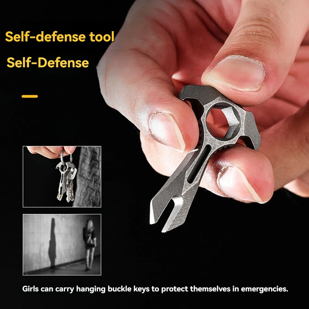 ELBA_Wrench TC4 Crowbar Keychain Open Delivery Gadget Self Stone Wash