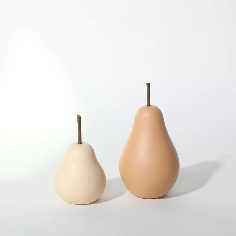 Nordic Ins Style Fresh Ceramic Pear Ornament, Creative Home Decor for Living Room & Office, Wholesale Available