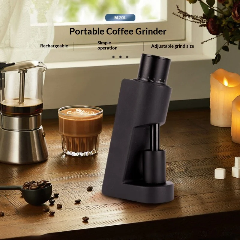 

Portable Electric Coffee Grinder All Aluminum Adjustable Coarseness Espresso Miller Mini Small Kitchen Gadgets Home Appliances