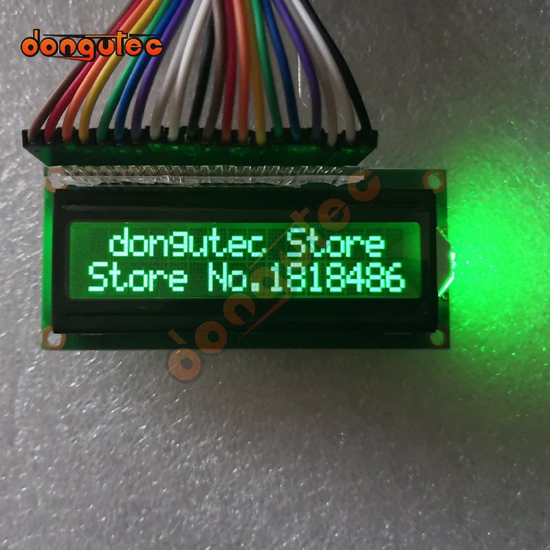 162 1602 16X2 1602A Character LCD Module Display Screen LCM Red Green White Orange Yellow on FSTN Negative Black Background 5V