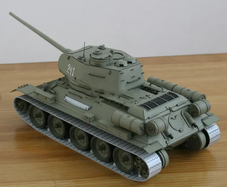 1:25 Soviet T-34 Medium Tank Paper Model T-34/85 Manual DIY