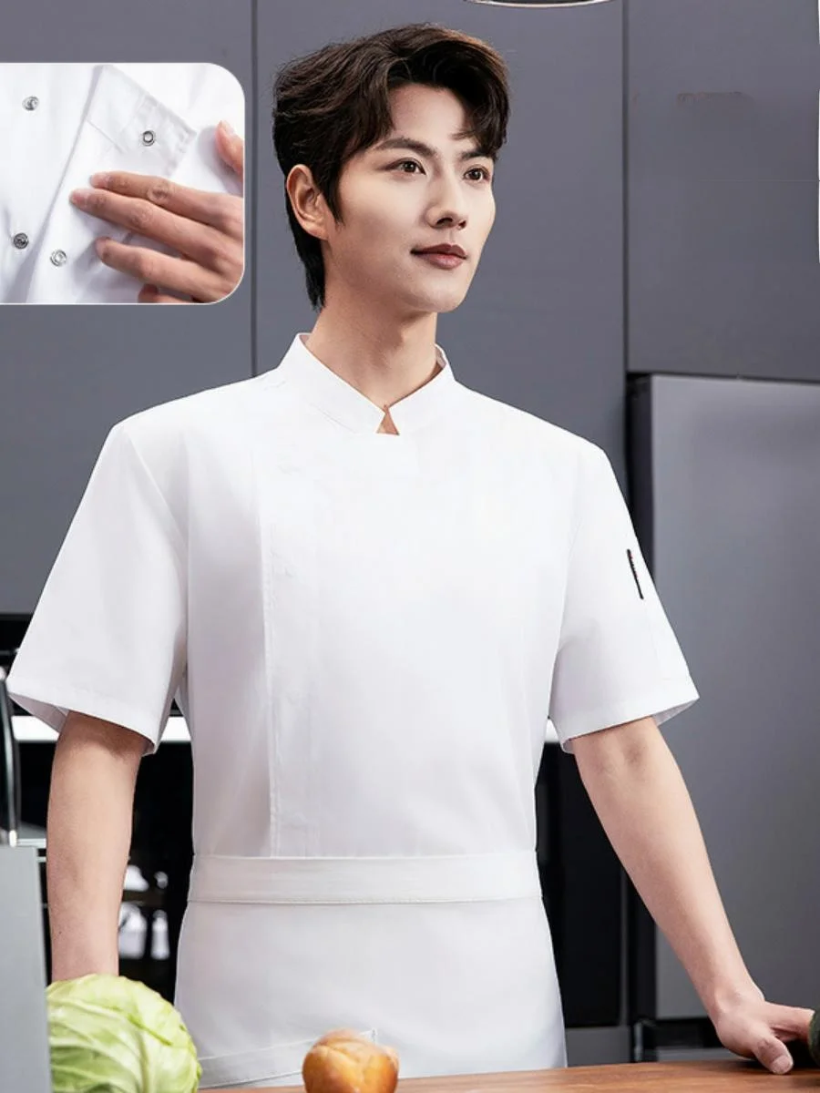 

Рабочая одежда для поваров отелей и ресторанов: дышащая, влагоотводящая, с принтом, большие размеры, для кухни