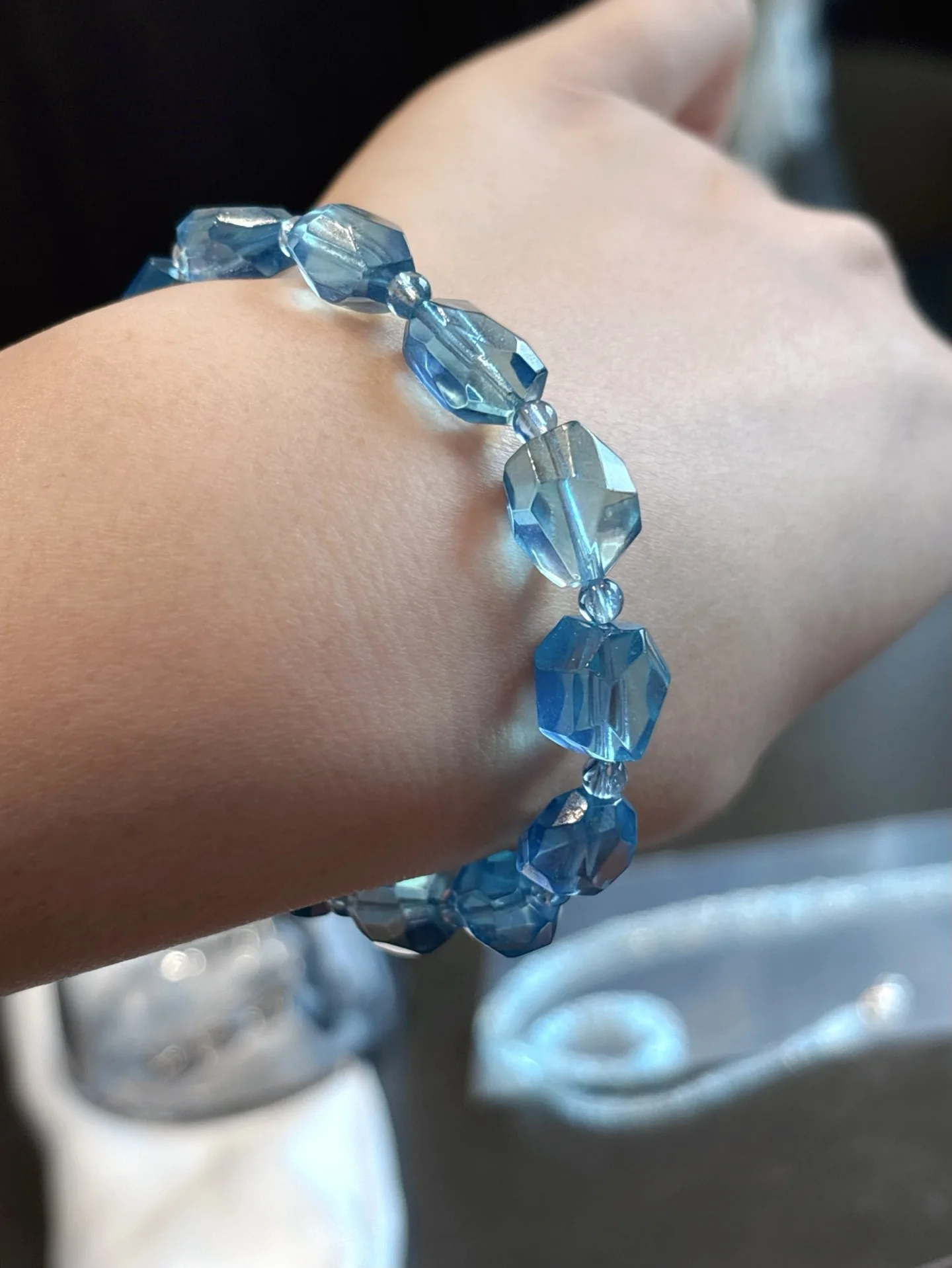 

Natural Deep Blue Aquamarine Round Beads Bracelet Women Men 10x13mm Fashion Brazil Deep Blue Aquamarine Jewelry AAAAA