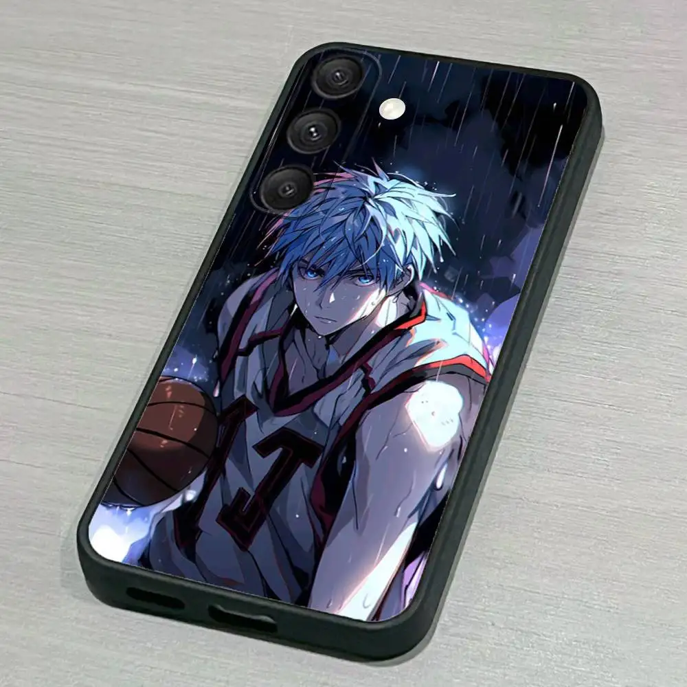حافظة هاتف K-Kuroko's B-Basketball لهاتف سامسونج S25، S24، S23، S22، S21، S20، S10، Ultra، Plus، Lite، FE، غطاء أسود من السيليكون الناعم