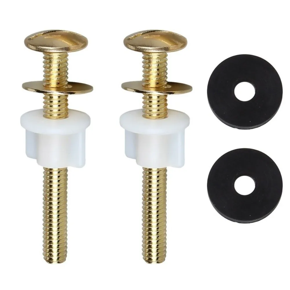 Heavy Duty Steel Toilet Seat Bolts Metal Washers Rubber Washers Toilet Seat Fastener Plastic Nuts Top Mount Toilet Seat Screws