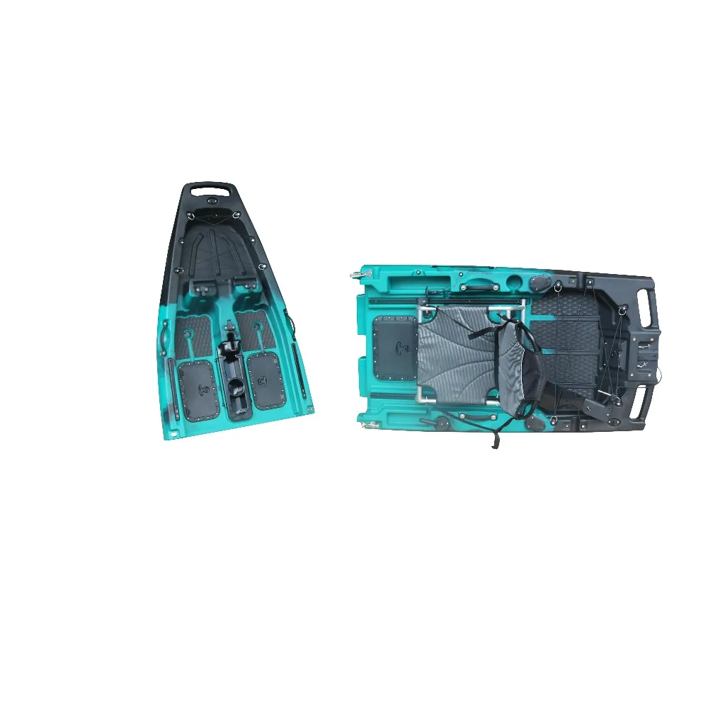 9.5FT المهنية واحدة الجلوس أعلى 2 قطعة القسم VK وحدات الصيد دواسة محرك قارب Hdpe البلاستيك فتل بجولة #4