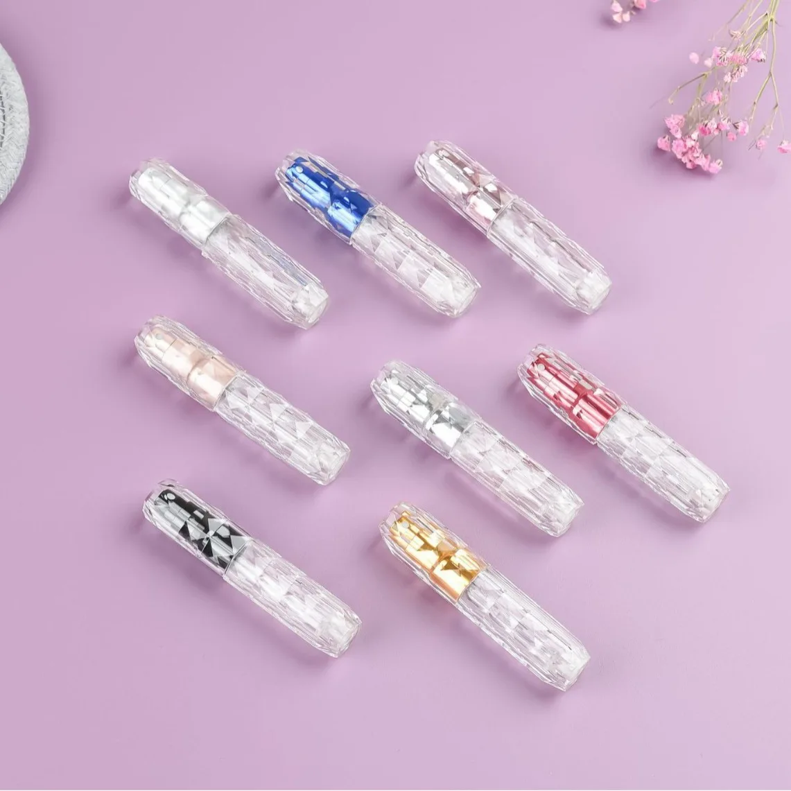 5/10ml Self-Pumping Perfume Dispenser Bottles Spray  Jar Scent Bottom Direct Fill Crystal Bottling Empty Cosmetic Containers