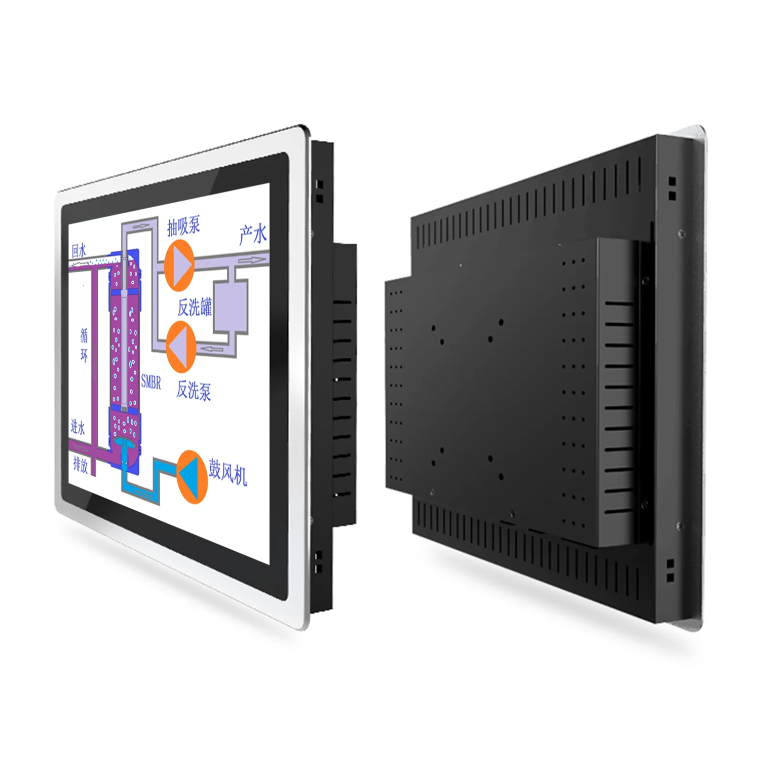 10.4 12.1 15-calowy przemysłowy panel monitora AIO Pojemnościowy ekran dotykowy z HDMI VGA WIFI Tablet Komputer IP65 wodoodporny