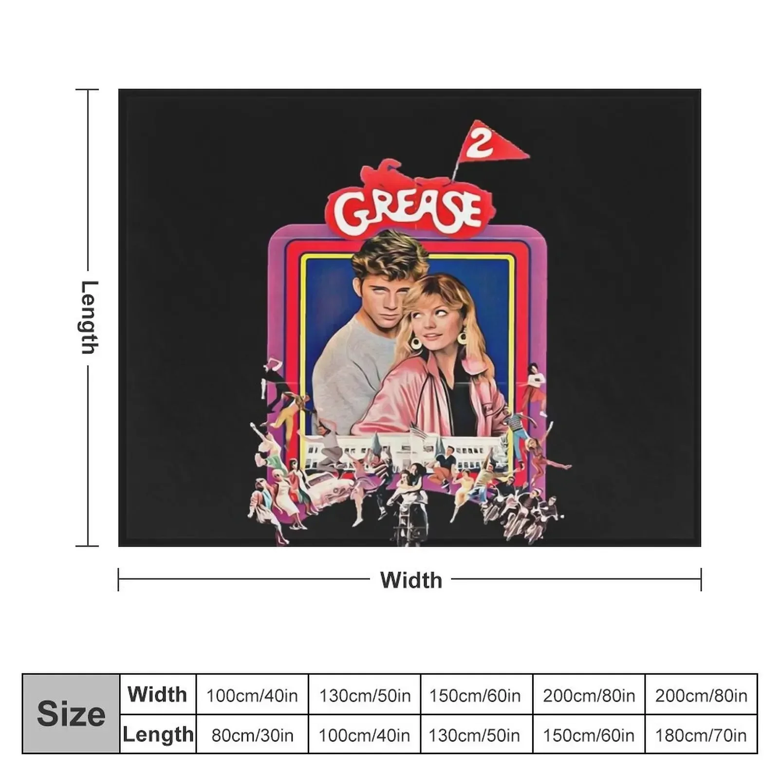 Grease 2 Classic 80 s Film Essential T-Shirt Throw Blanket Blankets Sofas Of Decoration Decorative Beds Blankets