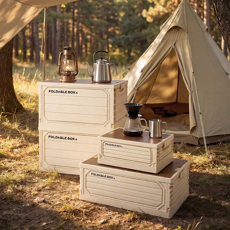 Car trunk Folding storage box Outdoor camping household portable turnover finishing box Large capacity storage box