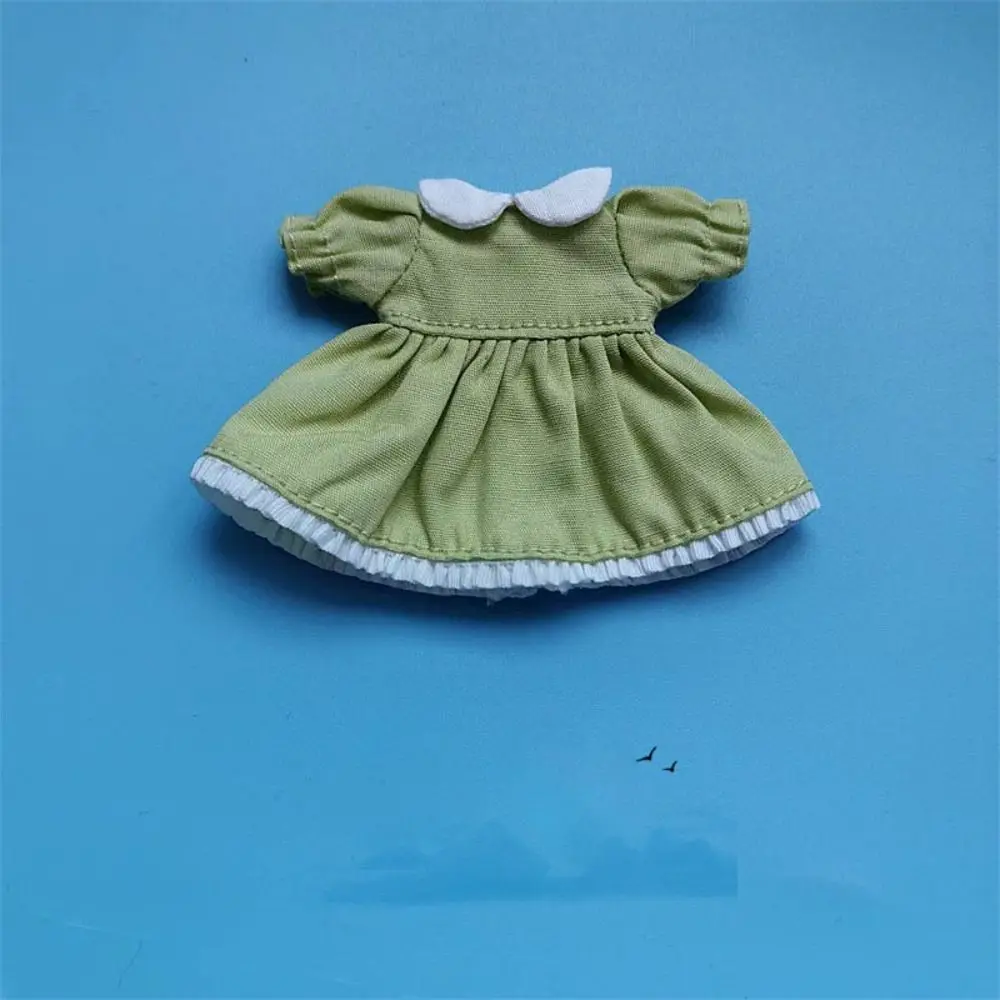 Dresses For 1/11 OB11 Dolls Outfits Puff Sleeve Dresses Fashion Doll Clothes Skirt For 1/12 BJD Dolls DIY Clothes Accessories view 3