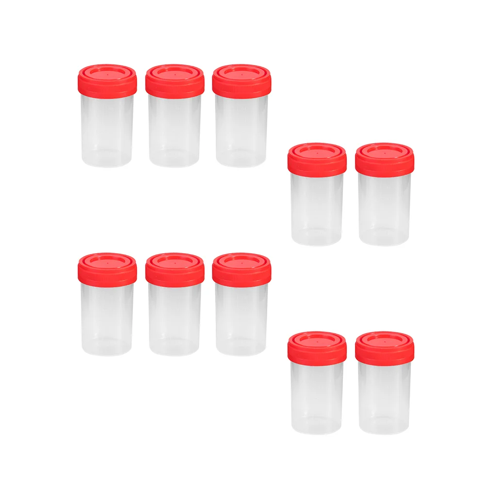 10 Pcs Sampling Cup Specimen Container 60ml Urine Measuring Cups Sample Liquid Plastic