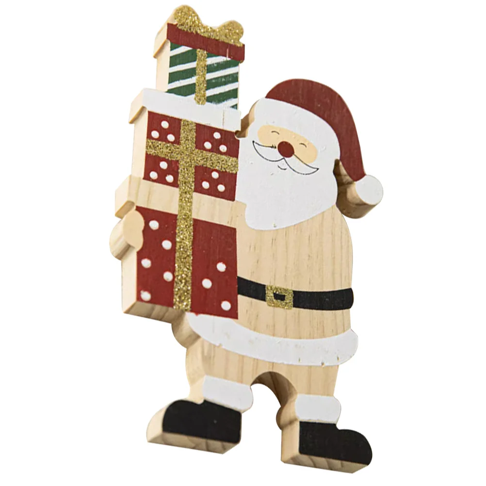 

Santa Claus Table Decoration Christmas Wooden Sign Xmas Dinner Tabletop Centerpieces Desktop Decor Santa Claus Table Decoration