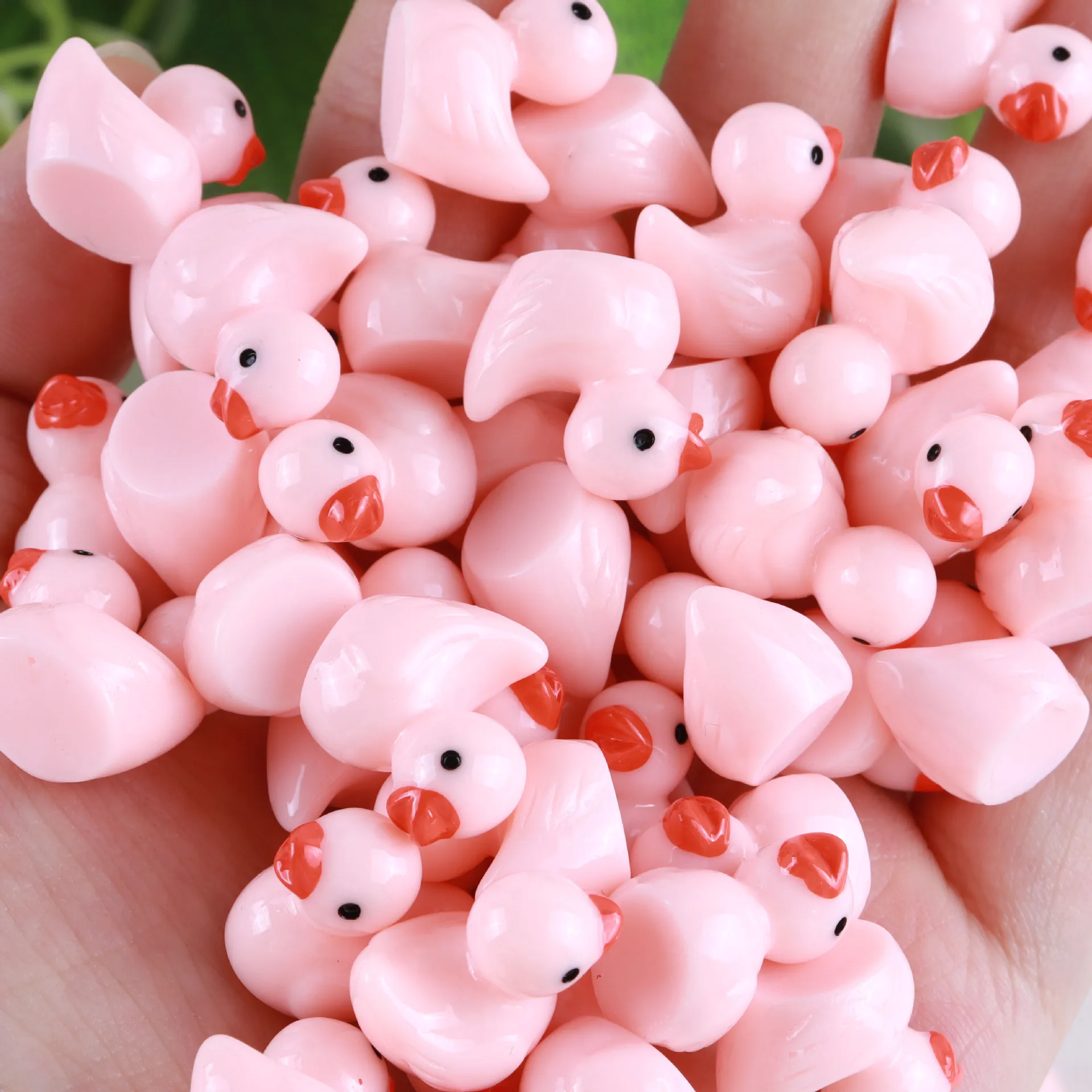 100/50/20 Teile/satz Mini Harz Enten Winzige Ente Miniatur Figuren Groß Kleine Ente Charms für Party, DIY Micro Landschaft Dekorationen