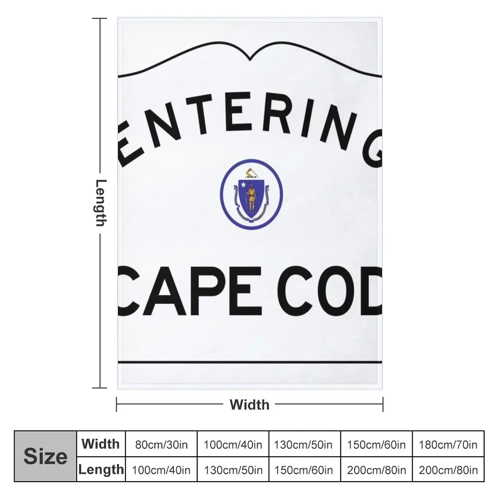 Entering CAPE COD - Commonwealth of Massachusetts Road Sign Throw Blanket Luxury Brand Decoratives Sofas Stuffeds Blankets