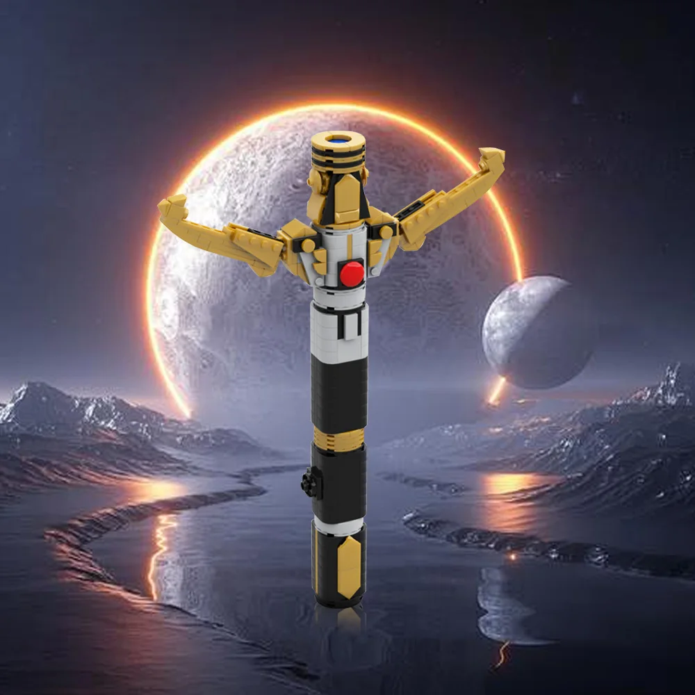 Gobricks MOC Die Hohe Republiken Lichtschwert Bausteine Modell Raum waffen Ziegel diy Zusammengebautes Spielzeug Kinder Geschenk