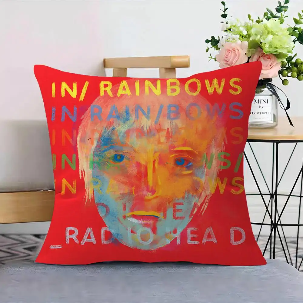 Cute R-Radioheads-R-Rock Band Cushion Cover Polyester Sofa Cushions Decorative Throw Pillows Home Decoration Pillowcover
