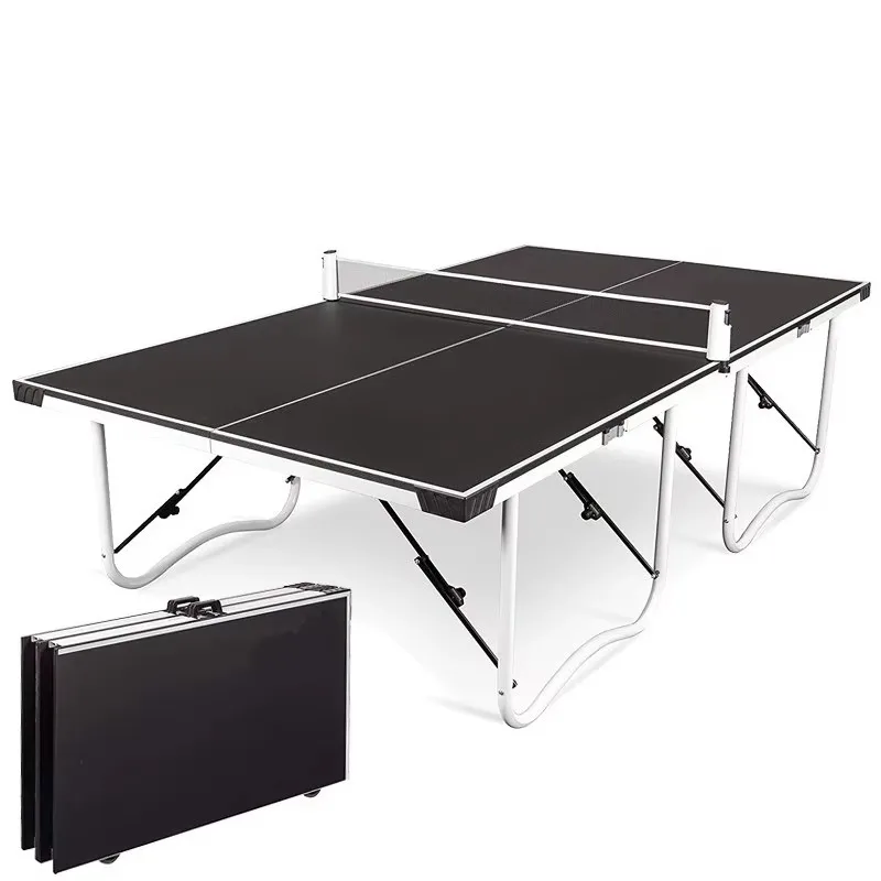 

Standard Size Foldable Ping Pong Table - Indoor Home Use, Handheld Portable & Easy Assembly
