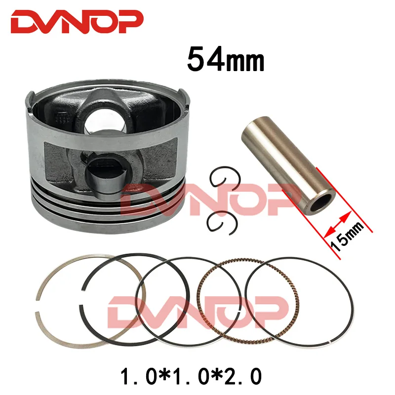 Motocykl 54mm tłok 15mm Pin pierścień zestaw dla Yamaha YBR125 YBR 125 TTR125 YB125Z XTZ125 125cc Egine części zamienne