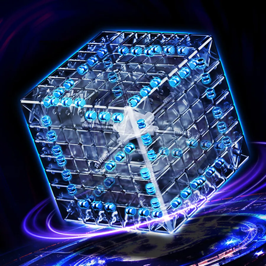 Mfjs Meilong-子供向けの魔法の立方体のおもちゃ,7x7, V2超磁性感覚,新しい2.0アップグレード,63mm