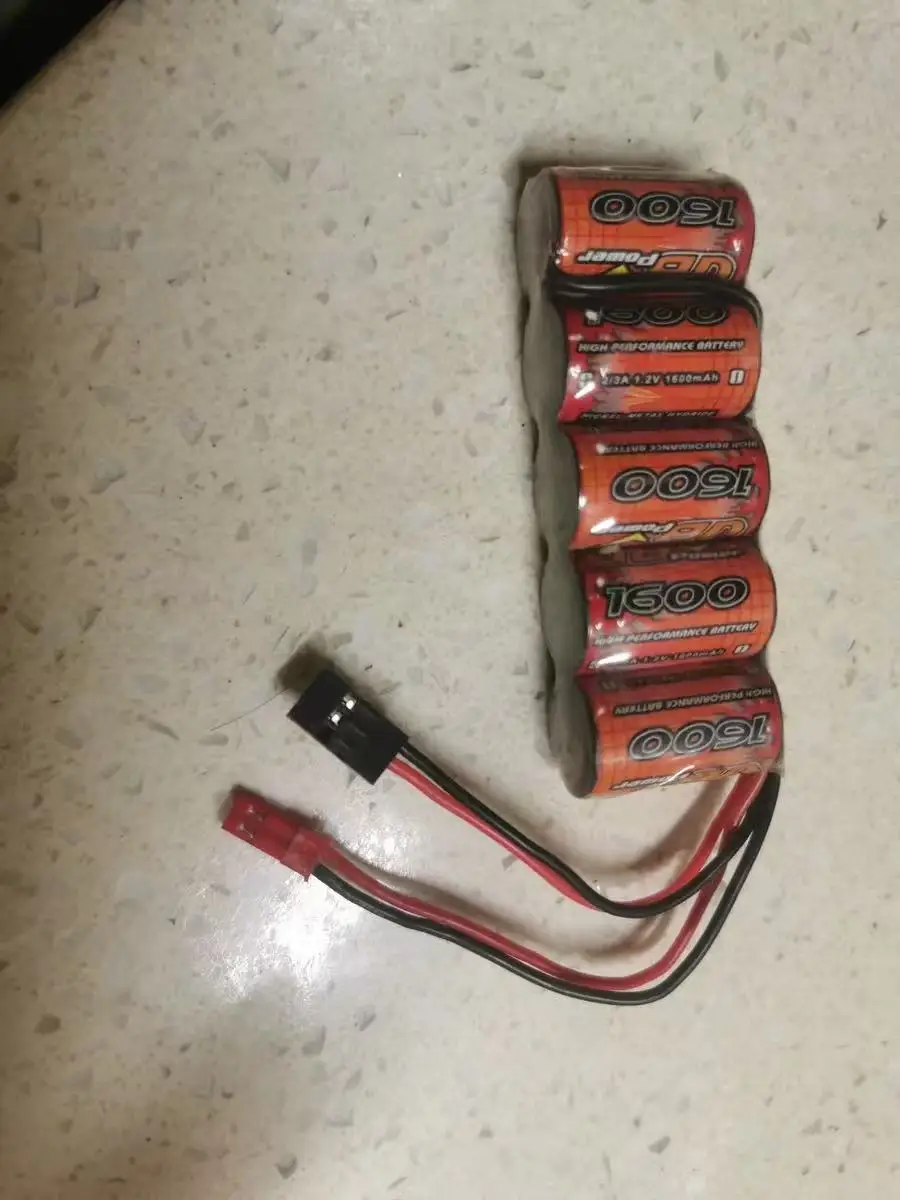 buy more will cheap Durable flashlight battery replacement 2/3A 1600mAh large capacity 6V 7.2V rechargeable SM