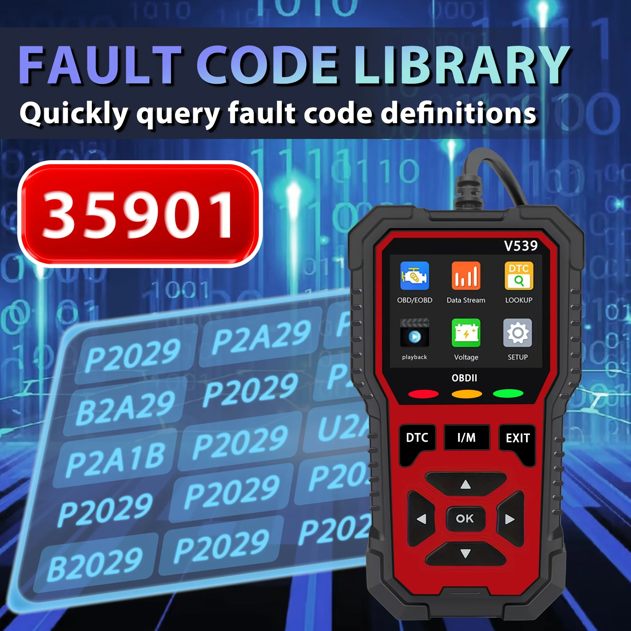 Professional Obd2 Scanner-Usb-Powered Automotive Diagnostic Tool,Clears Engine Fault Lights,Reads/Erases Codes for Most Vehicles