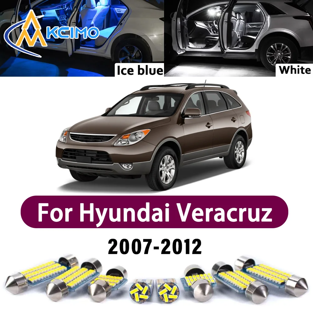 

High Lumen CANBUS Error Free LED Interior Light Kit For Hyundai Veracruz 2007-2012 Map Trunk Reading Dome Lamp Bulbs Set